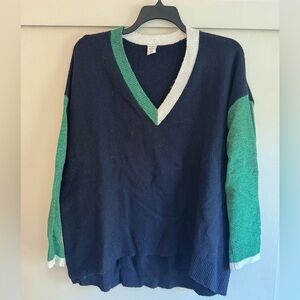 Melrose and Market Dark Blue and Cream Knit